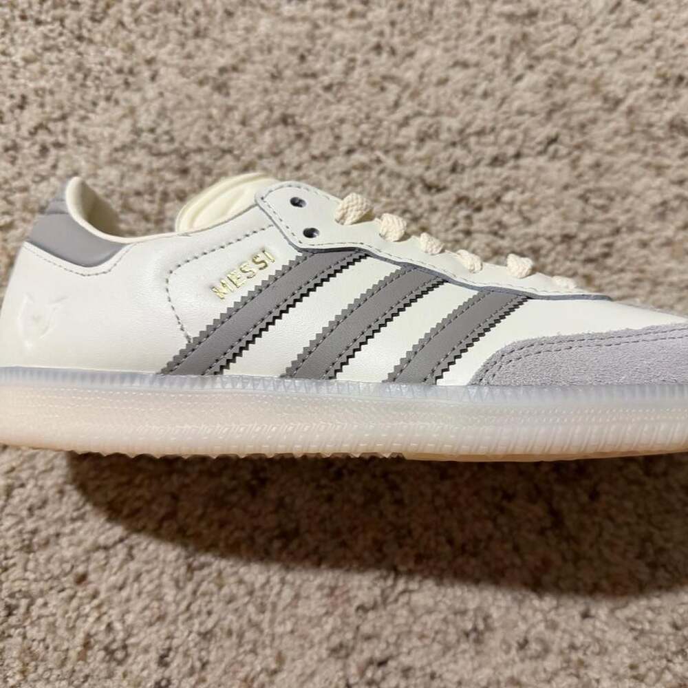 Adidas Samba Messi Cream White Light Brown Gold JQ0266